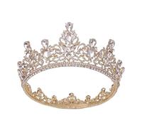 Couronne Couronne diadème Bandeaux de mode Couronn Couronne Couronne Strass Pageant Grandes Couronnes Cristal Ajuster Contour Bande Miss Big Tiara Convient for Diadème de Mariage, Diadème d'Anniversai