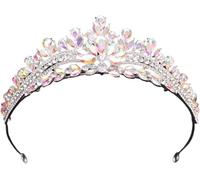Couronne Couronne diadème Bandeaux de mode Couronn Couronne élégante for femmes, accessoires de cheveux for fête de mariage et filles(Silver Ab)