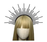 Couronne Couronne diadème Bandeaux de mode Couronn Couronne noire gothique Halo couronne bandeau déesse du soleil couronne bohème mariage Halloween accessoires plastique pointes coiffures Lolita diadè