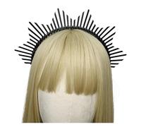 Couronne Couronne diadème Bandeaux de mode Couronn Couronne noire gothique Halo couronne bandeau déesse du soleil couronne bohème mariage Halloween accessoires plastique pointes coiffures Lolita diadè