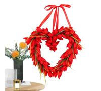 Couronne Cœur Saint-Valentin | Décoration Murale Festive | Décoration Romantique,Pour Bureau Cheminée Café Salon Chambre Porche Fenêtre Entrée