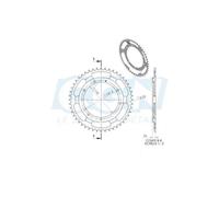 Couronne Cyclo Adaptable Mbk 68/88/89 48dts (D110) 6 Trous