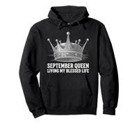 Couronne d'anniversaire de la Reine du Mois de Septembre, Foi et faveur, Vie bénie Sweat à Capuche
