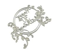 Couronne d'anniversaire en acier au carbone - Pochoir décoratif en relief pour la fabrication de cartes décoratives en papier gaufré