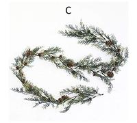 Couronne d'automne 1.7 m Artificielle noël rotin Baie Fleur Bricolage Guirlande Couronne Vert Arbre Ornement Maison Suspendus Ornement pour fête noël décor Christmas Wreath