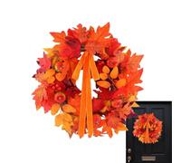 Couronne d'automne 50 cm Feuilles D'Érable Et Artificielles Réalistes