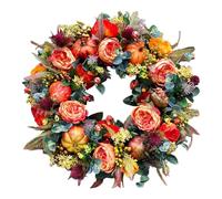 Couronne d'automne artificielle pour porte d'entrée, couronne d'hortensia de porte pour l'extérieur, Thanksgiving, automne fait à la main, porte d'entrée intérieure et extérieure