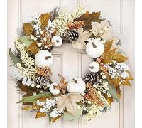 Couronne d'automne, couronne d'Halloween, citrouille, porte , porte d'automne, couronnes d'automne pour porte d'entrée, Noël, décorations