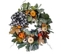 Couronne d'automne, couronne d'Halloween, citrouille, porte , porte d'automne, couronnes d'automne pour porte d'entrée, Noël, décorations