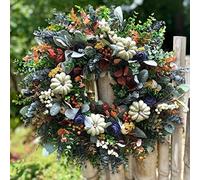 Couronne d'automne, couronne d'Halloween, citrouille, porte , porte d'automne, couronnes d'automne pour porte d'entrée, Noël, décorations