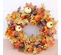 Couronne d'automne, couronne d'Halloween, citrouille, porte , porte d'automne, couronnes d'automne pour porte d'entrée, Noël, décorations