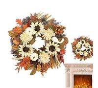 Couronne d'automne, couronne d'Halloween, citrouille, porte , porte d'automne, couronnes d'automne pour porte d'entrée, Noël, décorations