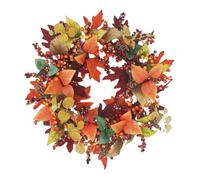 Couronne d'automne | CouronneD'automne Décorative pour Thanksgiving | Couronne d'automne Artificielle Festive avec Vignes À Baies pour Intérieur Et Extérieur, Décoration De Et De Portes