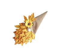 Couronne d'automne en forme de feuille d'érable à suspendre à une porte d'entrée, lutin de récolte, décoration de Thanksgiving