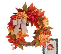 Couronne d'automne Feuilles d'érable artificielles réalistes décor