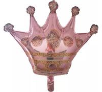 Couronne de ballons en feuille d'or rose, env. 100 x 90 cm