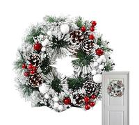 Couronne de Bonne gentillesse pour Porte - Couronne de Noël Artificielle - Couronne de Noël Maison et Boutique fenêtre Porte Suspendue rotin Utilisation intérieure et extérieure décoration de