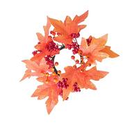 Couronne de bougie d'automne - chutes bougies Garland Ring Decor | Pilier de récolte Candling en couronne de 14 pouces | Décoration saisonnière rustique pièce maîtresse d'automne matériaux naturels fa