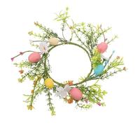Couronne de Bougie de Pâques, Guirlande Printanière Réaliste | Diamètre Intérieur D’environ 10cm, Fil de Fer et Plastique, Réutilisable, pour Porte-bougies et Tables