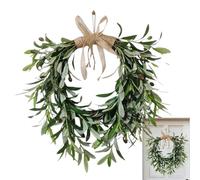 Couronne de branches d' - Couronne de branches d' vertes, décoration d'intérieur, pendentif mural de fausses , toutes saisons, pour la fête des mères