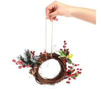 Couronne de Brindilles Suspendue en Rotin 4,6 M | Aspect Rustique Marron, Réutilisable Toute L’année, Ateliers Créatifs, Vitrines et Boîtes Présents