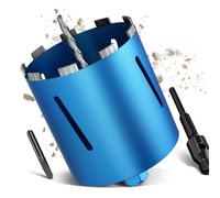 Couronne de carottage M22 [L200 mm, DM 162 mm, avec adaptateur SDS Plus, segment 10 mm] Couronne de forage diamantée, couronne de forage humide pour carotteuse, pour béton, maçonnerie, granit, marbre