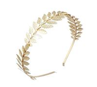 Couronne De Cheveux Délicate En Forme Branche Feuille Romaine, Diadème, Bandeau Déesse Grecque For Femmes, Robe Tête, Bijoux Mariage Mariée Bohème Convient à De Nombreuses Occasions(3-Leaf -Gold)
