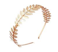 Couronne De Cheveux Délicate En Forme Branche Feuille Romaine, Diadème, Bandeau Déesse Grecque For Femmes, Robe Tête, Bijoux Mariage Mariée Bohème Convient à De Nombreuses Occasions(3-Leaf -Rose gold)