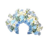 Couronne de cheveux ethnique pour mariée - Couronne de fleurs - Bandeau double face - Accessoire pour cheveux de mariage ou festival