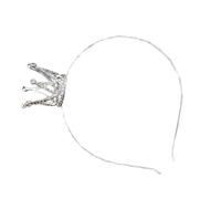 Couronne de Cheveux Royale en Alliage Argenté, Coiffe Élégante | Anniversaire et Concours, Style Délicat et Noble, Décoration Coiffure Mariage, Argenté, Filles et Femmes