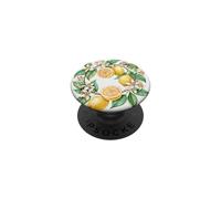 Couronne de Citron Jaune Art Feuilles Vertes Esthétique Florale PopSockets PopGrip Adhésif
