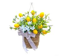 Couronne de citron vive pour la décoration de la maison, un essentiel printanier pour les portes et les murs
