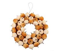 Couronne de citrouille en tissu pour décoration de porte d'automne, couronne de Thanksgiving et décoration de table d'automne - Décoration de citrouille artificielle en tissu coloré pour décoration de