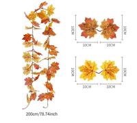 Couronne De Cuir Oral Elu D'automne Simulé,Fausses Plantes,Vigne De Raisin,Décoration De Thanksgiving,Halloween,Mariage,2m - Type 26b-1pc