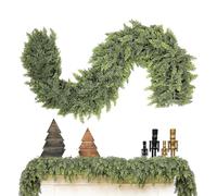 Couronne de cyprès artificielle de Noël - Tube de feuille de cyprès décoratif de 270 cm | Couronne de Noël Décoration de porte | Décoration d'escalier et de maison | Artificiel pour l'intérieur et