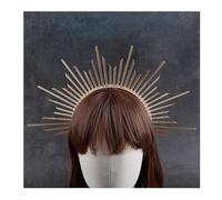 Couronne de déesse du soleil Halo Bandeau drôle exagéré Couronne Halloween Sorcière Robe Accessoires de cheveux (pas de décoration)