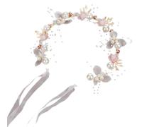 Couronne de demoiselle d'honneur pour mariage, coiffe élégante avec perles faites à la main, couronne réglable, multifonction, portable