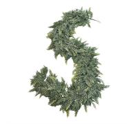 Couronne de feuilles de pin artificielles de 180 cm en PVC souple - Simulation de plantes vertes réalistes pour maison, porte, cheminée, fête de mariage, décoration festive