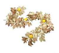 Couronne de feuilles d'érable artificielles pour décoration d'automne en plastique léger et résistant aux intempéries pour l'intérieur et l'extérieur (A13)