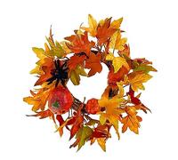 Couronne De Feuilles D'érable d'automne Pendentif Suspendu Fournitures Cadeaux De Pendaison De Crémaillère Décorations De Porte De Ferme Guirlande d'automne