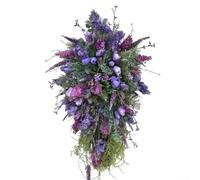 Couronne de fleurs artificielles pour ath avec tulipes violettes pour SeFor asonFor al Front Door or EntrywFor ay Enhancement