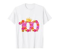 Couronne de fleurs d'anniversaire pour 100 ans avec inscription « It's My 100th Birthday » T-Shirt