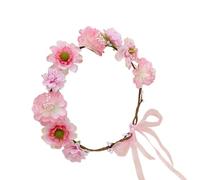 Couronne de fleurs de mariée pour mariage - Couronne de cheveux - Couleur vive
