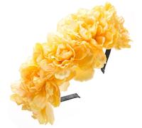 Couronne de fleurs de mariée pour mariage - Couronne de cheveux - Couleur vive