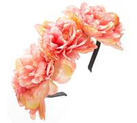 Couronne de fleurs de mariée pour mariage - Couronne de cheveux - Couleur vive