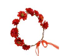 Couronne de fleurs de mariée pour mariage - Couronne de cheveux - Couleur vive