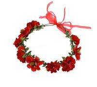 Couronne de fleurs de mariée pour mariage - Couronne de cheveux - Couleur vive - Bandeau de fleurs pour femme