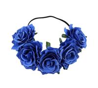Couronne de fleurs de roses - Serre-tête de couronne de roses, guirlande de cheveux de guirlande de fleurs de roses de simulation | Bandeau de fleur de bohème, coiffe de halo de fleurs de mariage
