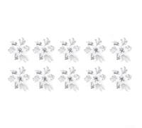 Couronne de fleurs de vigne à paillettes pour décoration de porte et arbre en plastique, polyester et tissu (argenté)