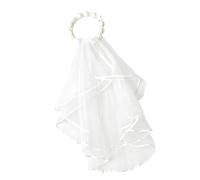 Couronne de fleurs en voile blanc pour fête de mariage et événement spécial